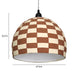 Taurus White and Terracotta Cotton Mache Pendant Lamp - Home And Beyond