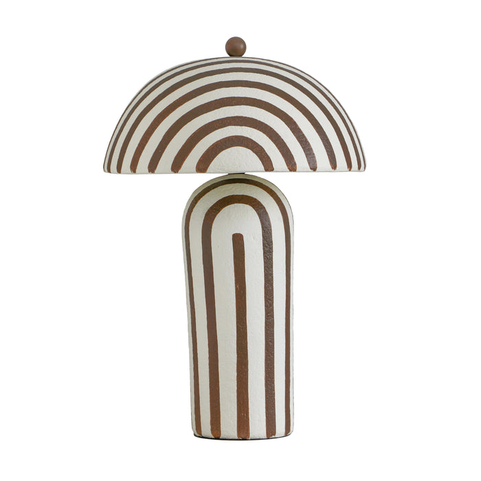 Maiori Striped Papier Mache Table Lamp - Home And Beyond