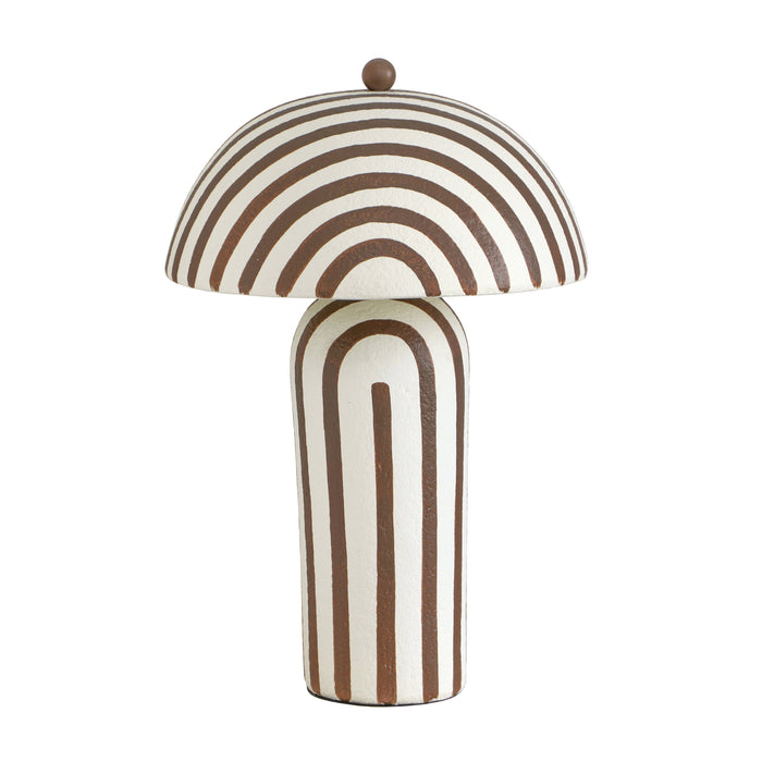 Maiori Striped Papier Mache Table Lamp - Home And Beyond