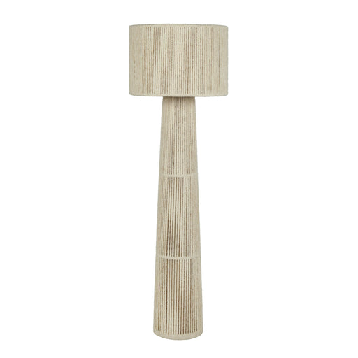 Tapered Natural Chenille Fiber Floor Lamp - Home And Beyond