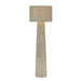 Tapered Natural Chenille Fiber Floor Lamp - Home And Beyond
