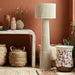 Tapered Natural Chenille Fiber Floor Lamp - Home And Beyond