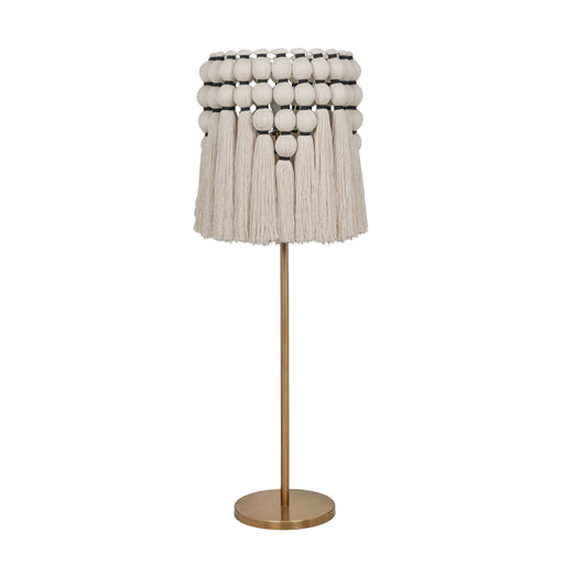 Tutu Cream Cotton Tasseled Floor Lamp - Home And Beyond