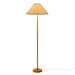 Keria Natural Vegan Leather and Raffia Contract-Grade Floor Lamp - Home And Beyond