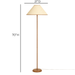 Keria Natural Vegan Leather and Raffia Contract-Grade Floor Lamp - Home And Beyond