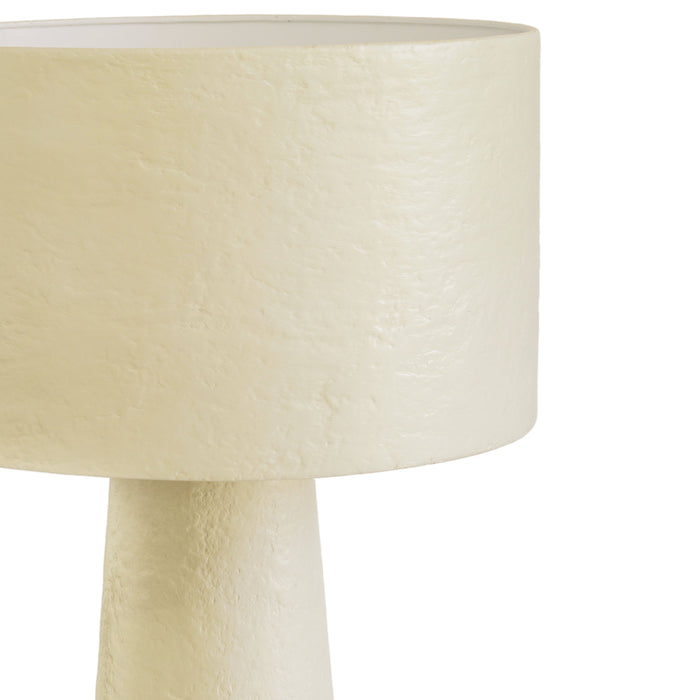Yala Cream Papier Mache Floor Lamp - Home And Beyond