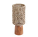 Kombu Natural Raffia and Wood Small Table Lamp - Home And Beyond