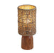 Kombu Natural Raffia and Wood Small Table Lamp - Home And Beyond