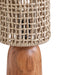 Kombu Natural Raffia and Wood Small Table Lamp - Home And Beyond