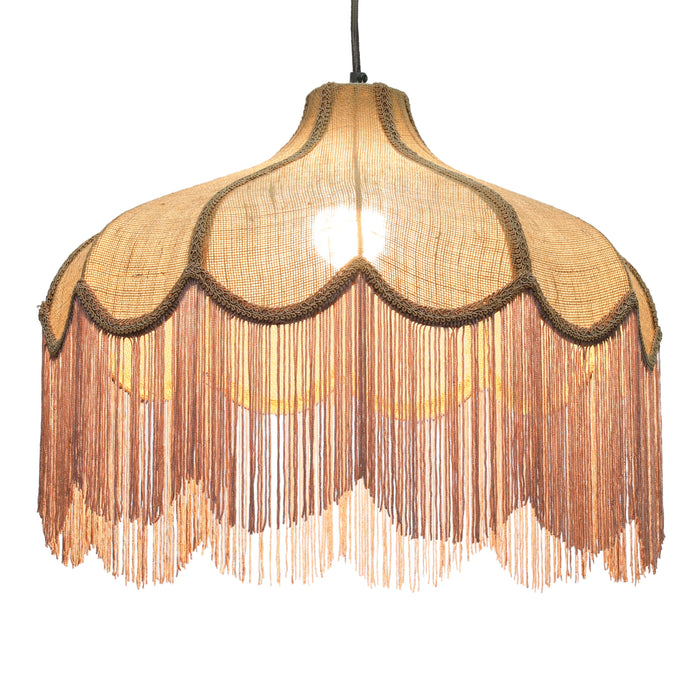 Buchanan Jute Fringed Scalloped Pendant Light - Home And Beyond