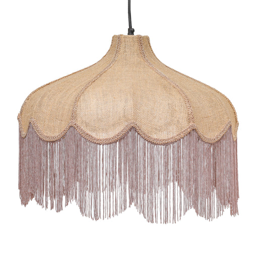 Buchanan Jute Fringed Scalloped Pendant Light - Home And Beyond