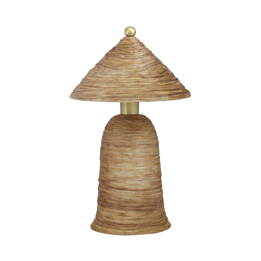 Coco Natural Coconut Fiber Pointed Table Lamp - Home And Beyond