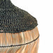 Sula Natural and Black Upcycled Abaca Pendant Lamp - Home And Beyond