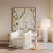 Cleopatra Cream Linen Floor Lamp - Home And Beyond