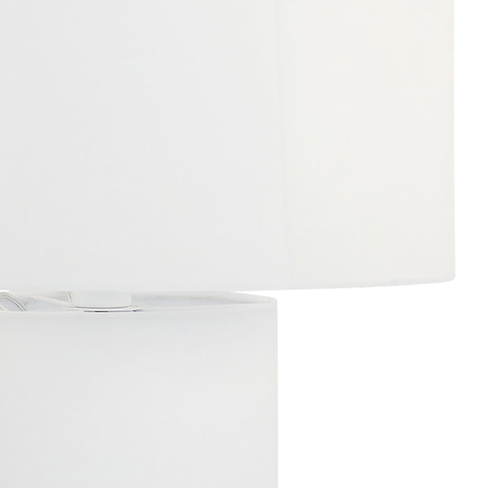 Cleopatra Cream Linen Floor Lamp - Home And Beyond