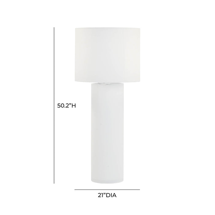 Cleopatra Cream Linen Floor Lamp - Home And Beyond