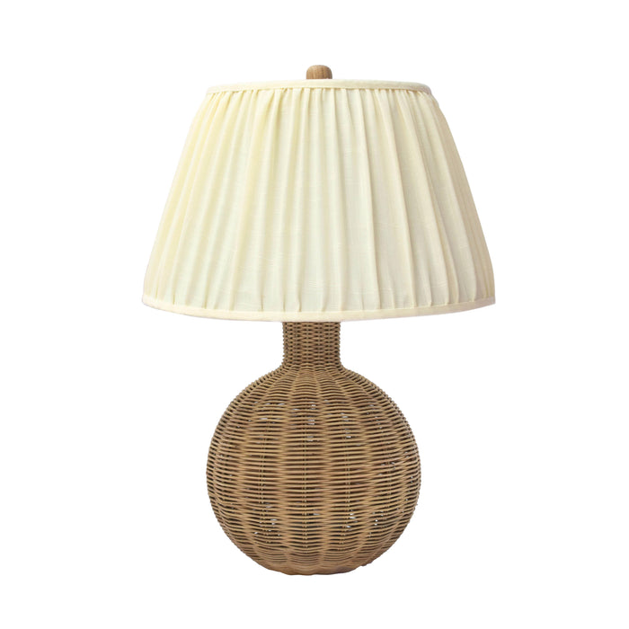 Pallora Cream & Natural Rattan Table Lamp - Home And Beyond