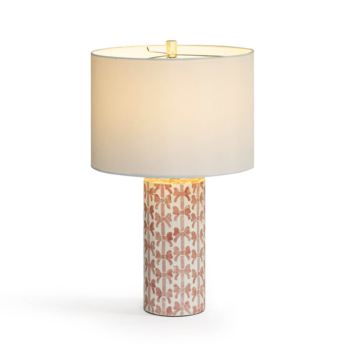 Lassy Pink Ribbon Capiz Shell Table Lamp - Home And Beyond