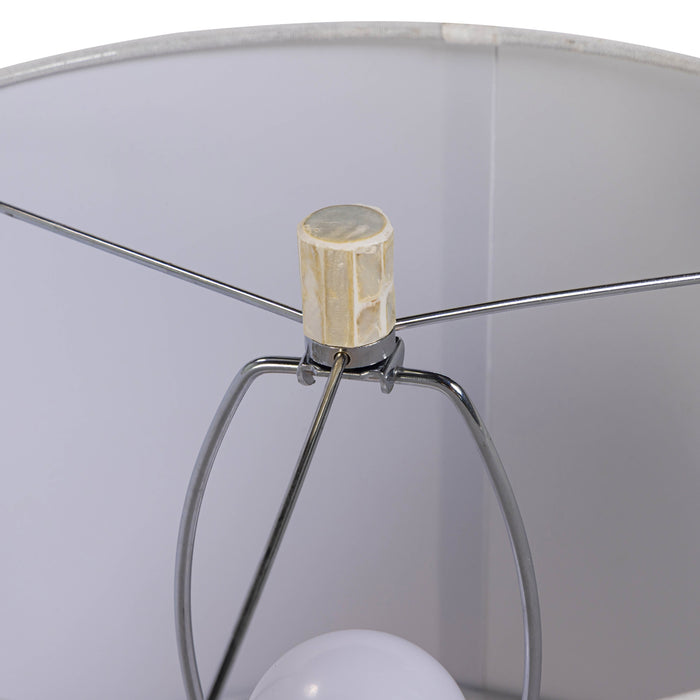 Lassy Pink Ribbon Capiz Shell Table Lamp - Home And Beyond