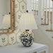 Diana Blue &amp; White Table Lamp - Home And Beyond
