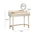 Penelope Cream Vegan Leather Wrapped Vanity Desk - UK - Home And Beyond