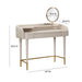 Penelope Taupe Vegan Leather Wrapped Vanity Desk - UK - Home And Beyond