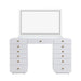 Hollywood 56" White Desk with LED Panel Vanity Mirror - Home And Beyond