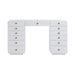 Hollywood 56" White Desk with Vanity Mirror - Home And Beyond