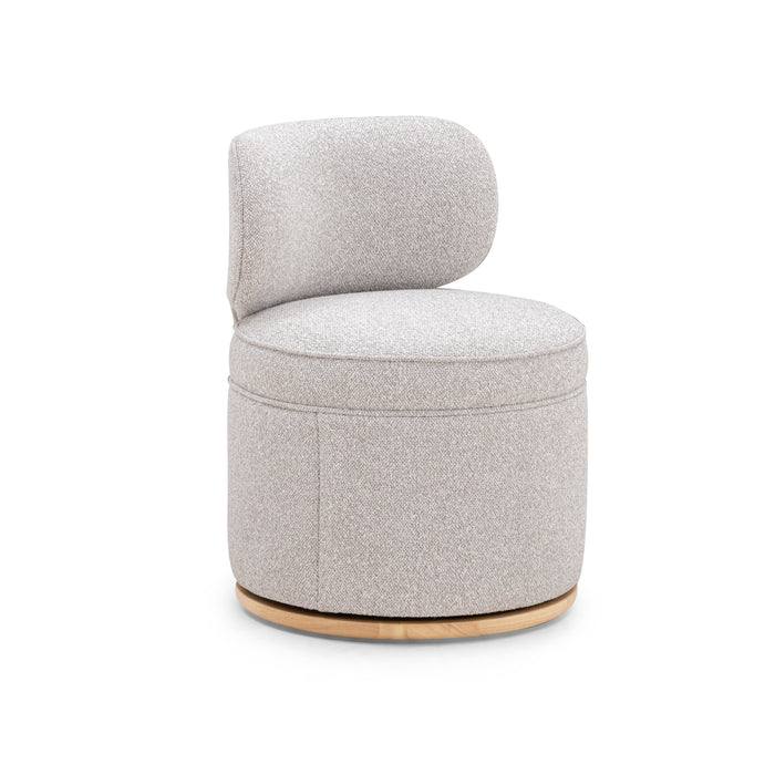 Amaya Grey Textured Performance Fabric Swivel Desk Chair - Home And Beyond