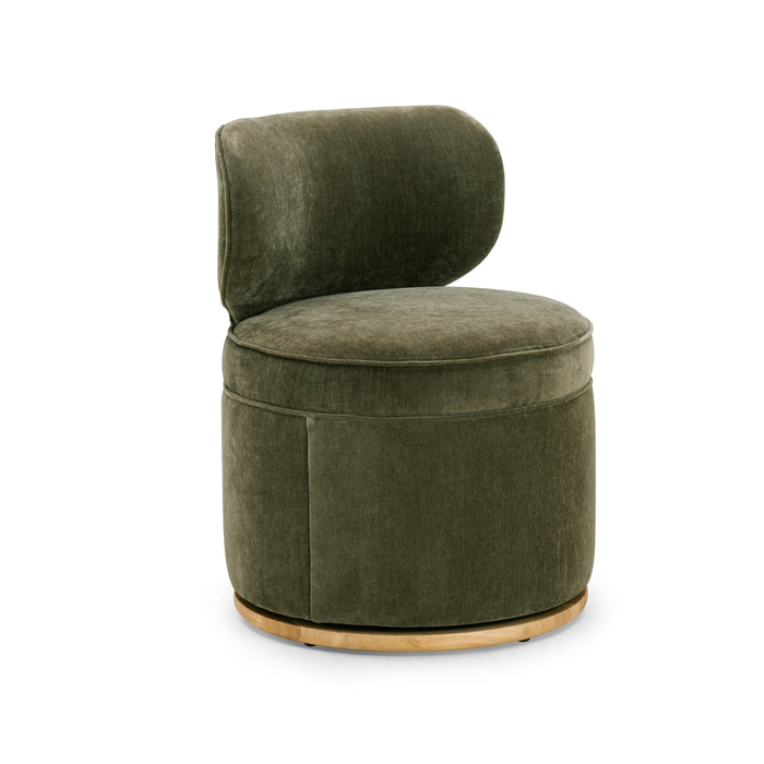 Amaya Green Upcycled Contract-Grade Chenille Swivel Desk Chair - Home And Beyond