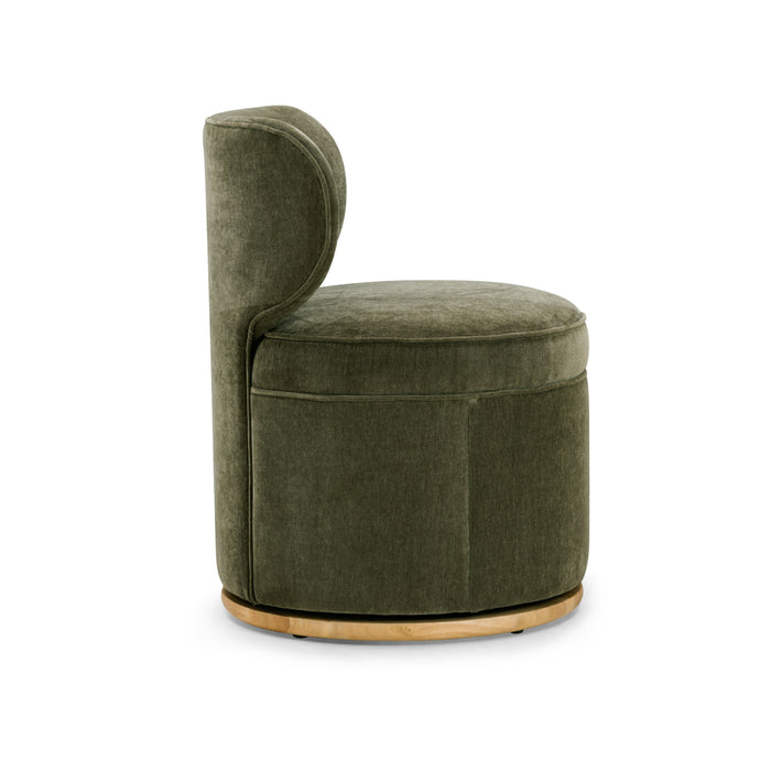 Amaya Green Upcycled Contract-Grade Chenille Swivel Desk Chair - Home And Beyond