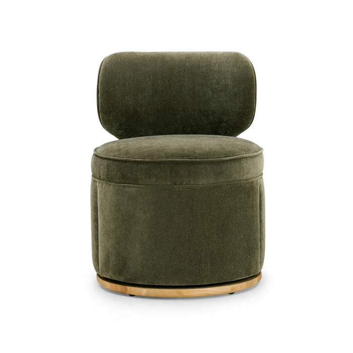 Amaya Green Upcycled Contract-Grade Chenille Swivel Desk Chair - Home And Beyond