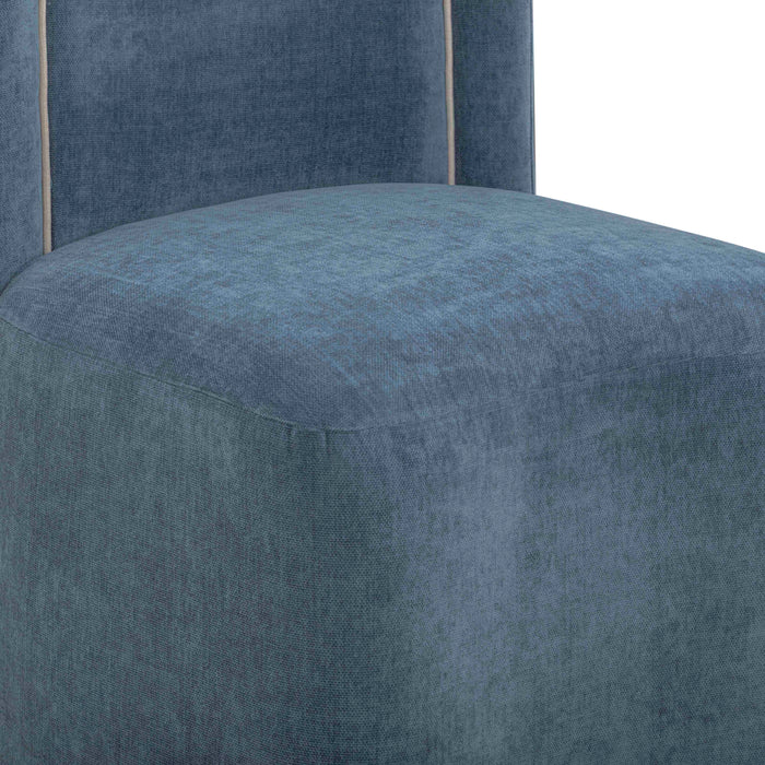 Dolce Performance Velvet Rolling Desk Chair - Home And Beyond
