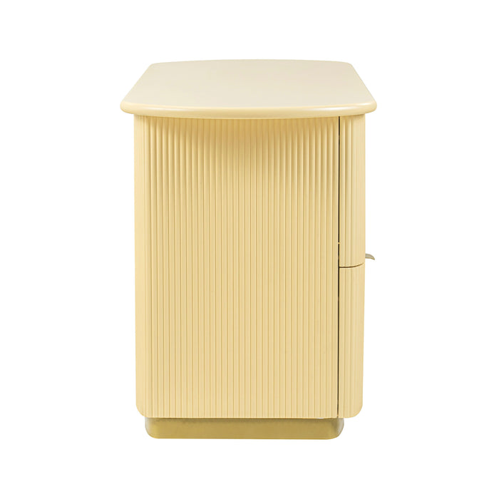 Francesca Yellow Peach 3-Drawer Desk - Home And Beyond