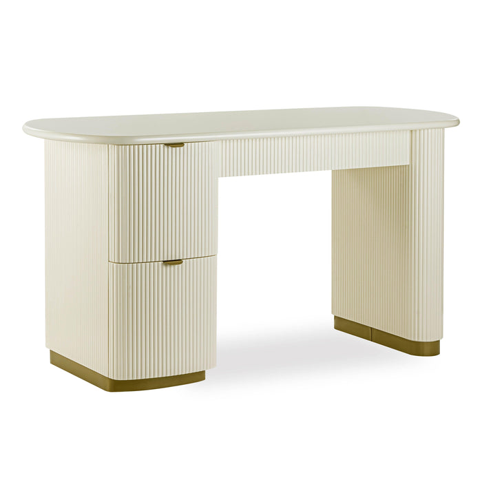 Francesca Cream 3-Drawer Desk - Home And Beyond