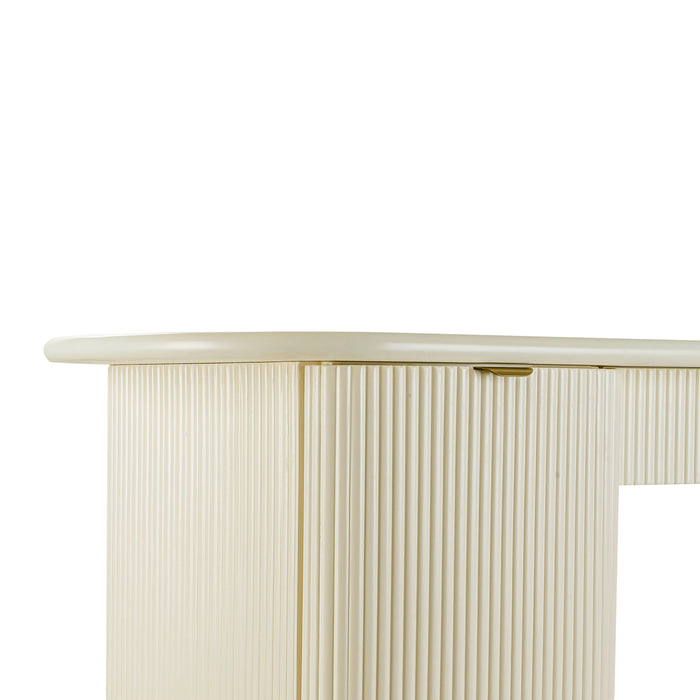 Francesca Cream 3-Drawer Desk - Home And Beyond