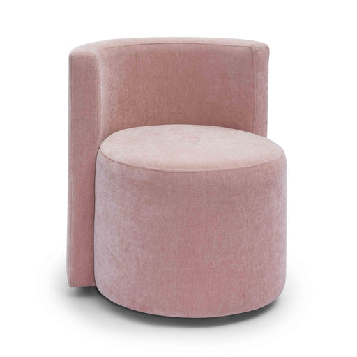 Alyssa Pink Upcycled Velvet Rolling Desk Chair - Home And Beyond
