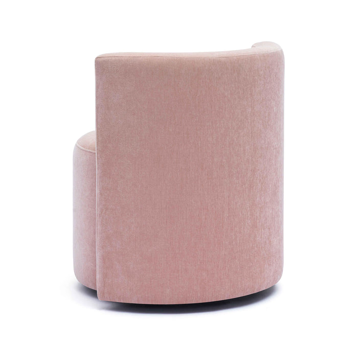 Alyssa Pink Upcycled Velvet Rolling Desk Chair - Home And Beyond