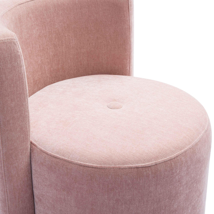 Alyssa Pink Upcycled Velvet Rolling Desk Chair - Home And Beyond