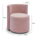 Alyssa Pink Upcycled Velvet Rolling Desk Chair - Home And Beyond