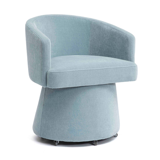 Kristen Upcycled Contract-Grade Chenille Rolling Desk Chair - Home And Beyond