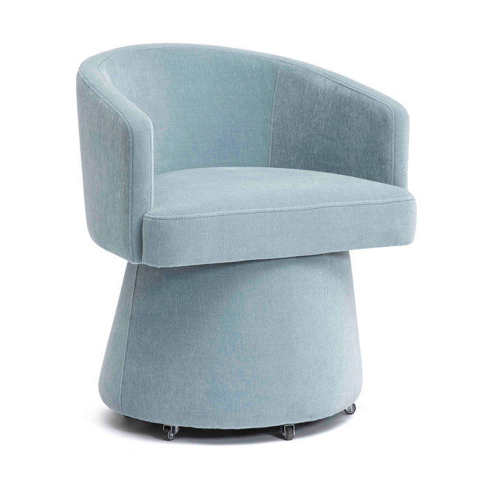 Kristen Upcycled Contract-Grade Chenille Rolling Desk Chair - Home And Beyond