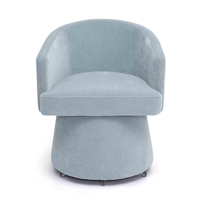 Kristen Upcycled Contract-Grade Chenille Rolling Desk Chair - Home And Beyond