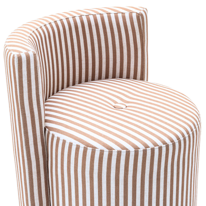 Alyssa Striped Performance Linen Rolling Desk Chair - Home And Beyond