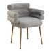 Dente Grey Velvet Dining Chair - UK - Home And Beyond