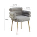 Dente Cream Faux Sheepskin Dining Chair - UK - Home And Beyond