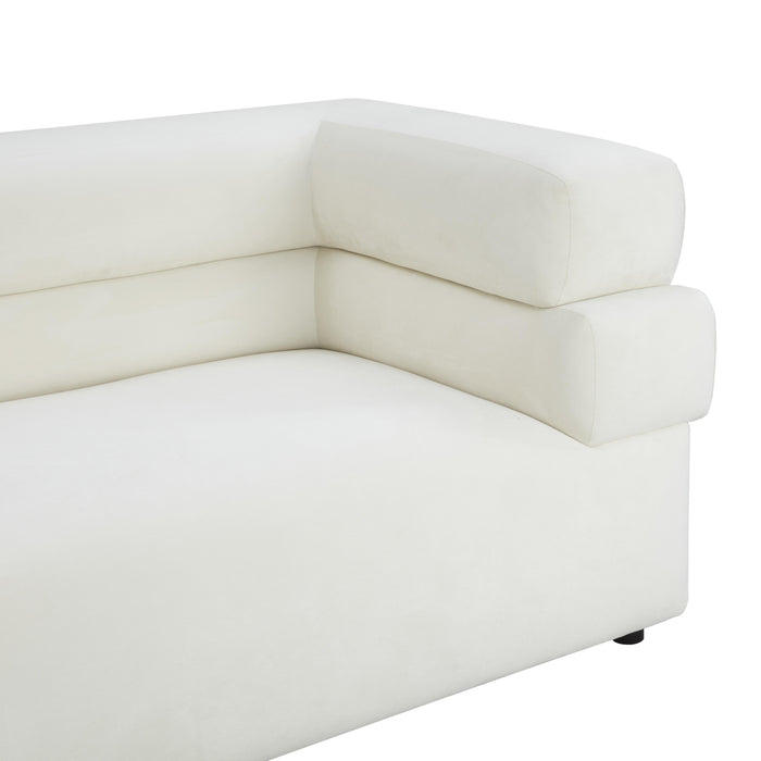 Elsa Cream Velvet Sofa - UK - Home And Beyond