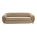 Lina Cafe Au Lait Brown Velvet Sofa - UK - Home And Beyond