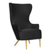Julia Black Velvet Wingback Chair - UK - Home And Beyond