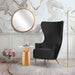 Julia Black Velvet Wingback Chair - UK - Home And Beyond